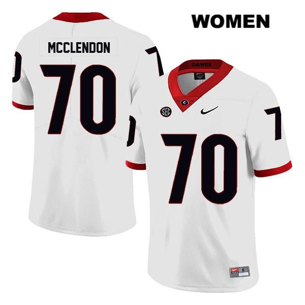 Georgia Bulldogs Women's Warren McClendon #70 NCAA Legend Authentic White Nike Stitched College Football Jersey CPO4356UE